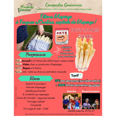 Fêtons l'Asperge à Fargues s/Ourbise, capitale de l'Asperge !  